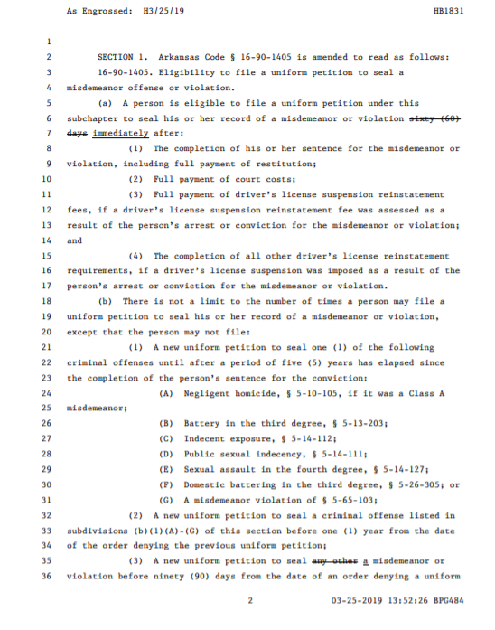 New Arkansas Expungement Law Eliminates Wait Time King Law Group, PLLC